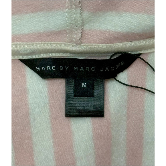 Rare MARC JACOBS Zip Hoodie Pleated Jacket Striped Heart Gorpcore Pink Whimsical - Picture 11 of 13